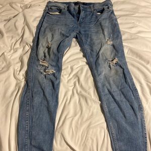 Hollister blue skinny jeans